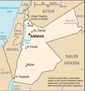 Jordanien Karte
